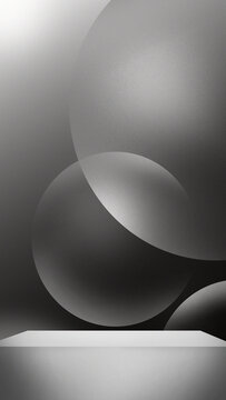 A table with abstract gradient background with a subtle grain effect for display.