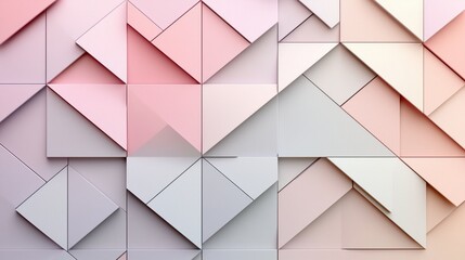 Obraz premium Abstract Geometric Pattern in Soft Pastel Colors and Textures