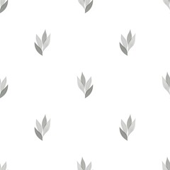 Obraz premium seamless pattern with watercolor leaves on a white background
