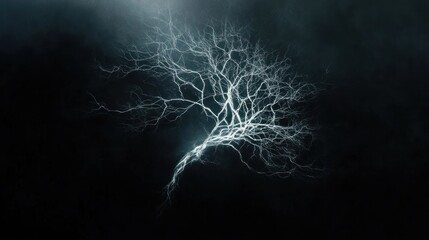 Electrified Tree of Life: A Dark Fantasy Artwork