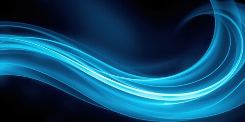 Obraz premium Abstract Blue Swirls on a Deep Blue Background, a Visually Appealing Design for Modern Graphic Applications