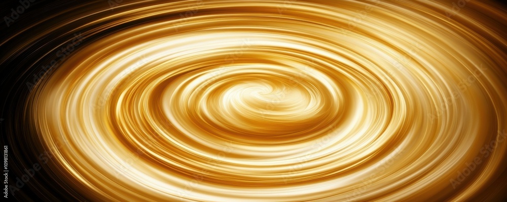 Poster a swirling golden pattern creates a mesmerizing, dynamic effect, evoking a sense of motion and fluid