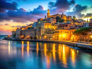 Obraz premium Witness Jaffa's magic with long exposure photography.