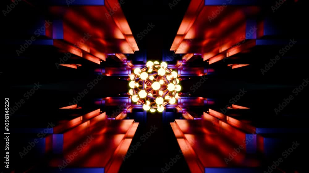Poster experience a kaleidoscope of colors in this rhythmic vj loop