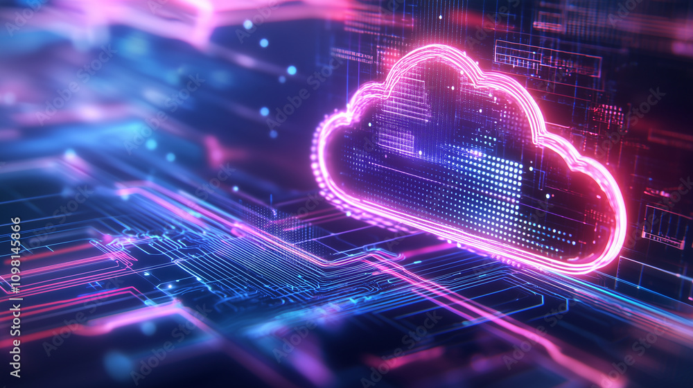 Poster cloud computing architecture and data flow visualization
