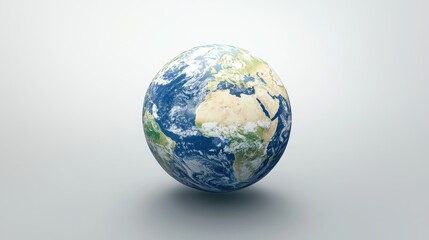 Fototapeta premium Realistic earth with cloud details 