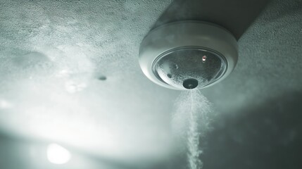 Ceiling Mounted Security Camera with Water Spray