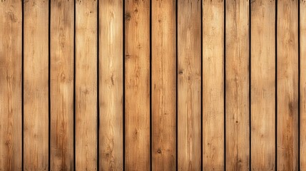 Obraz premium A smooth wooden panel background featuring vertical planks with a natural finish, showcasing warm tones and distinct grain patterns.