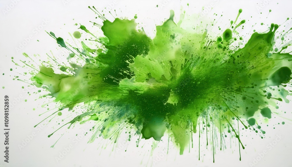 Aufkleber vivid green splash explosion. dynamic burst of energy and creativity, perfect for abstract art conce
