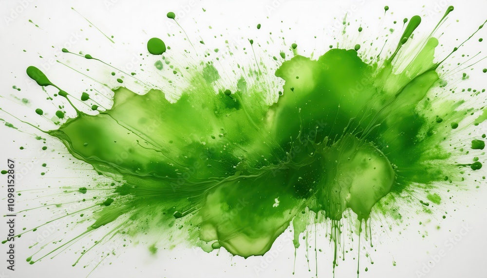 Aufkleber vivid green splash explosion. dynamic burst of energy and creativity, perfect for abstract art conce