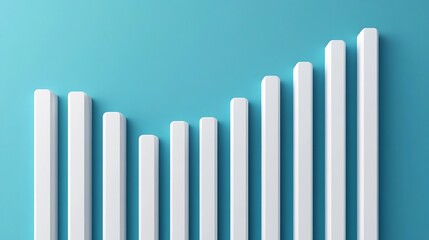 Obraz premium Minimalist Sound Bars Forming a Rhythmic Audio Wave,Seamless 3D