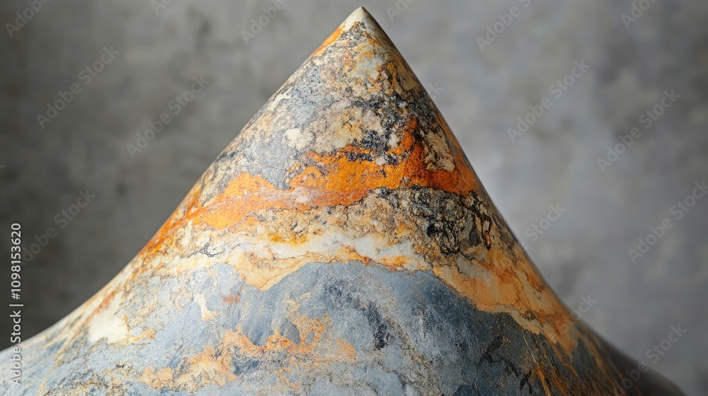Poster close-up of a beautifully textured stone structure with unique patterns and rich colors showcasing n