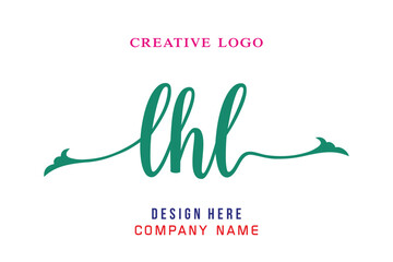Obraz premium LHL lettering logo is simple, easy to understand and authoritative
