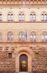 Obraz premium Main facade of the Medici Riccardi palace.