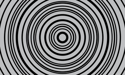 Retro black and white geometric pattern background, abstract circular swirl lines art. vintage style.