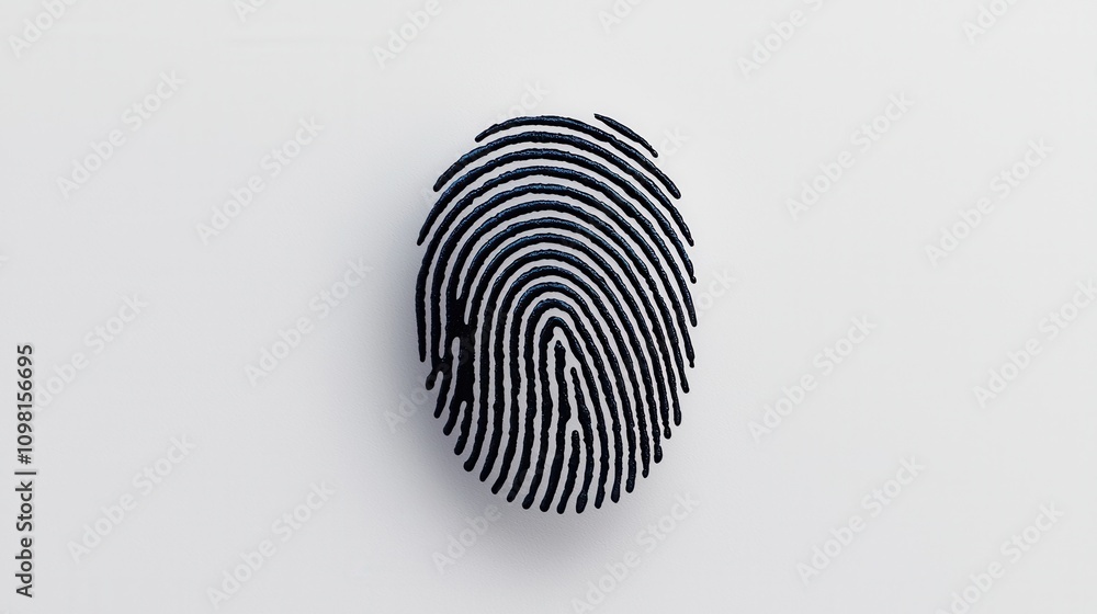 Poster biometric fingerprint scanning technology for secure digital identity verification