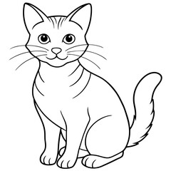 Obraz premium a cat doodle sketchy vector silhouette illustration with a white background 