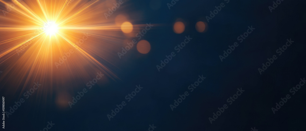 Aufkleber luminous flare with gentle prismatic effects, a radiant display of white light creating a captivatin