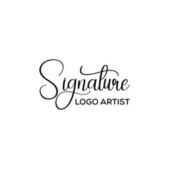 Obraz premium Signature logo, photography signature logo, font calligraphy logo, logo type, script font logo, type font and lettering handwritten with camera videography icon