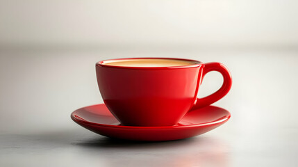 Red Cup of Coffee 3D Illustration
