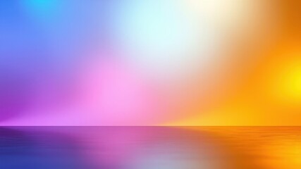 Naklejka premium Abstract Gradient Background with Colorful Reflections on a Smooth Surface
