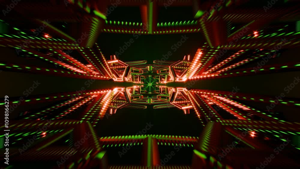 Poster flashing neon patterns in this vj loop dance to rhythmic disco beats