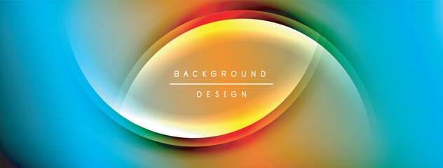 Obraz premium Bright rainbow style color gradient with curve round shape line background. Vector Illustration For Wallpaper, Banner, Illustration, landing page