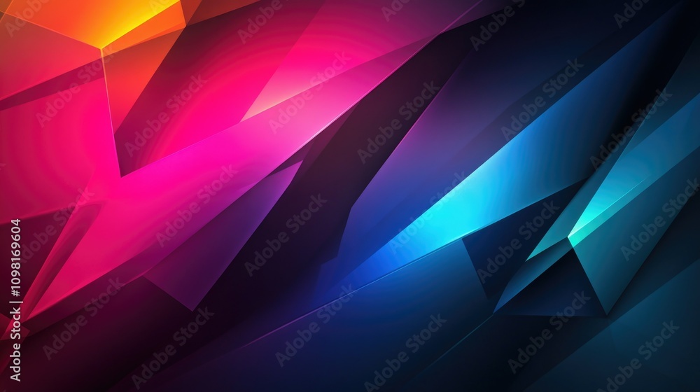 Poster Abstract dark prism textured background with sharp, glowing edges, creating a sense of depth and mystery.