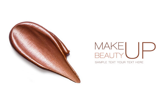 Professional makeup smear with copy space for beauty and branding design