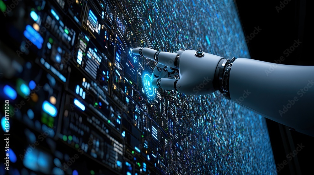Poster screen with a helpful ai chatbot resolving a query for a tech-savvy customer