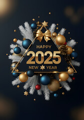 Happy New Year 2025 Background Design