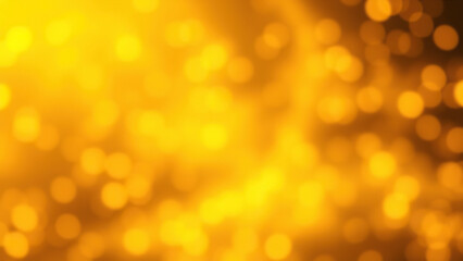 Obraz premium Vibrant yellow bokeh light pattern on abstract background, vibrant, background, light, festive, glowing
