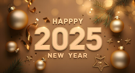Happy New Year 2025 Background Design