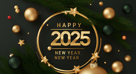 Happy New Year 2025 Background Design