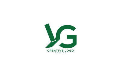 YG GY IG GI Abstract initial monogram letter alphabet logo design