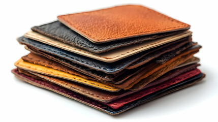Stack of Leather Samples: A Realistic Image