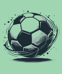 Fototapeta premium football or soccer ball vector style with white background 