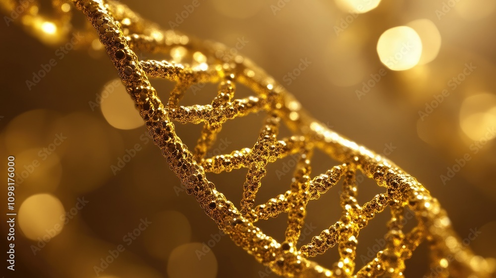 Poster Macro shot of DNA molecules at the cellular level, displaying complex structures and the beauty of genetic makeup.