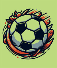 Fototapeta premium football or soccer ball vector style with white background 