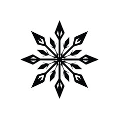 Obraz premium Soft and rounded crystal-like snowflake design ideal for winter-themed holiday projects