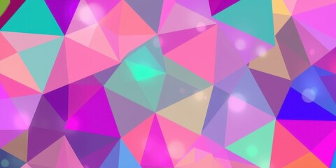 Obraz premium Abstract Colorful Geometric Pattern with Blurred Bokeh Lights