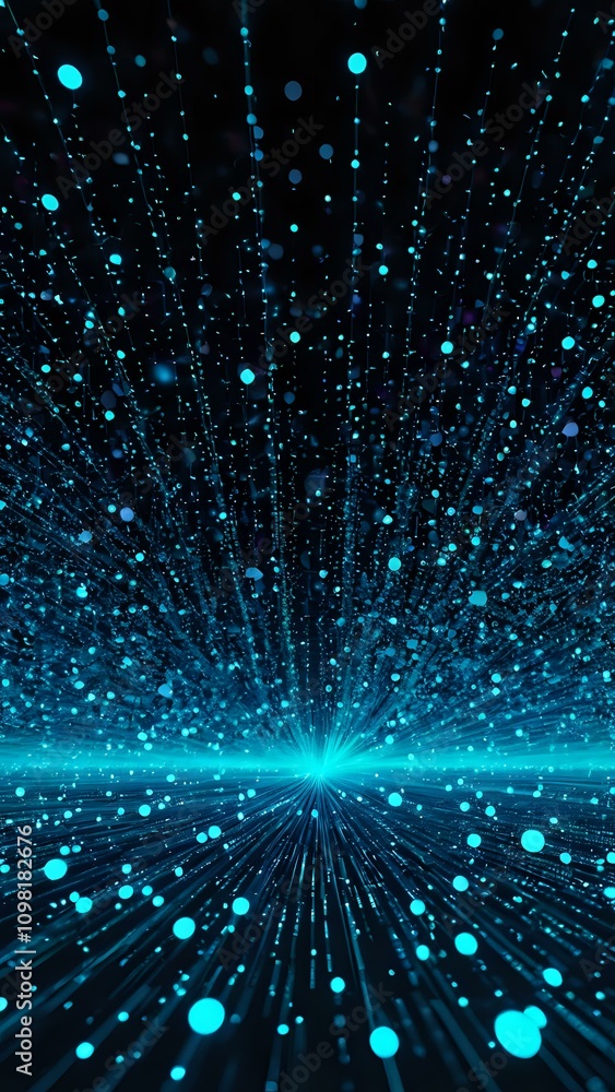 Aufkleber abstract background with vibrant, colorful particles creating a dynamic and vivid display