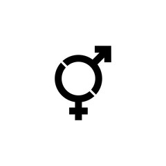Sex symbol icon logo template design illustration.