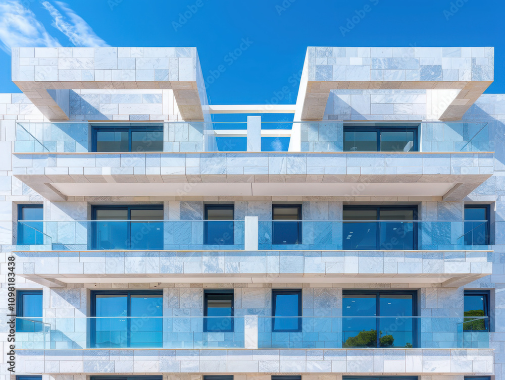 Poster Exploring geometric architectural patterns modern cityscape abstract art urban environment abstract viewpoint light and shadow play