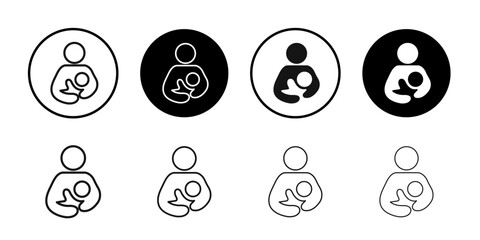 Breastfeeding icon Symbol mark in filled style
