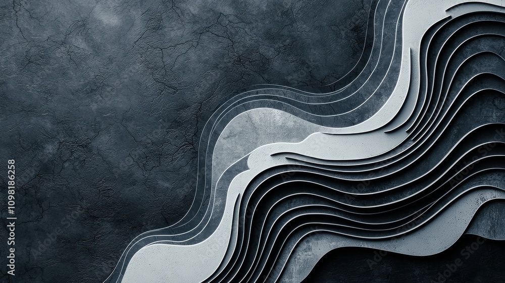 Aufkleber abstract layered design showcasing modern architecture elements.