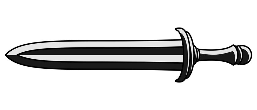 black and white sword clip art preview