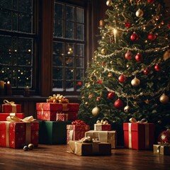 Christmas house in the forest