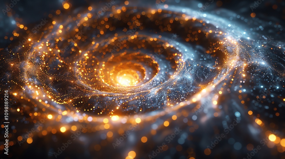 Canvas Prints abstract swirling cosmic nebula.
