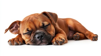 Obraz premium Staffordshire bull terrier puppy on a white background. 